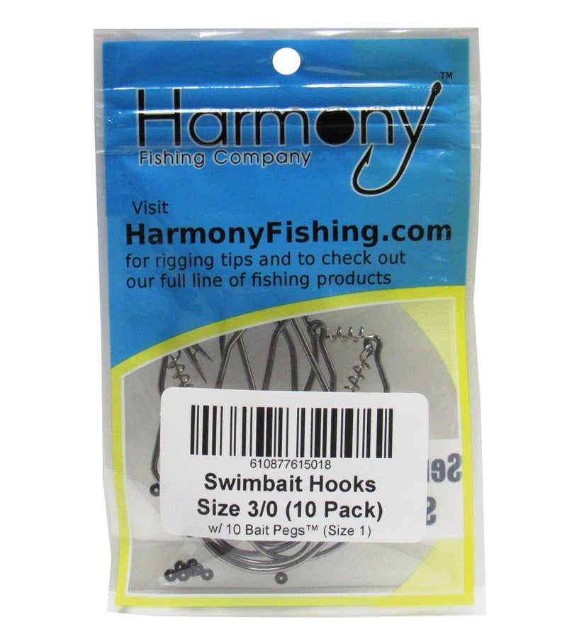 Harmony Fishing Company Razor Series Swimbait Hook (10 Pack w/ 10 Bait Pegs) (5/0 (10 Pack)) - Image 5